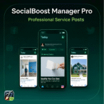 SocialBoost Manager PRO Logo Professional Services Facebook Instagram Post Automation