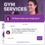 Dimarcy Smart Chat Powered by AI for Gym Services